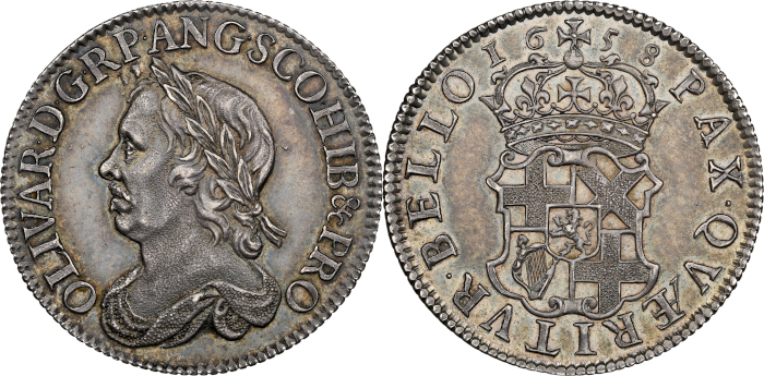 Oliver Cromwell 1658 shilling