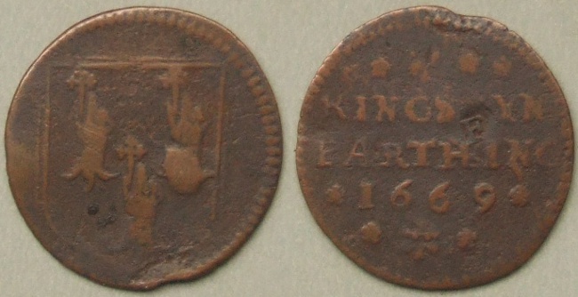 Lynn Regis (King's Lynn), town issue 1669 farthing N3070